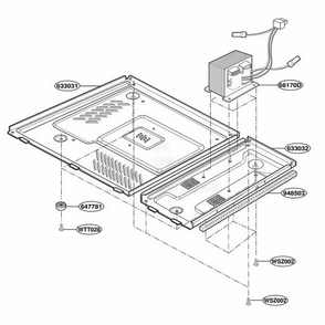 Base Plate Parts Diagram and Parts List for 88910 MWESEC LG Range