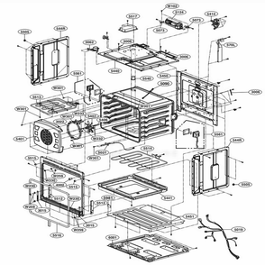 Lower Cavity Parts Diagram and Parts List for LWC3063BD ABDLLGA LG Range