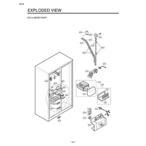 Section 3 Diagram and Parts List for LRSC26925SW ASWCLGA LG Refrigerator