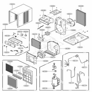 Part Location Diagram of 2520UAGC2AA LG COMPRESSOR SET,KOREA
