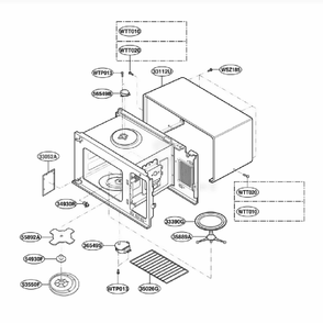 Oven Cavity Parts Diagram and Parts List for GT4185SKT ABSEWRP LG Range