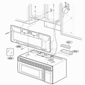 Installation Parts Diagram and Parts List for 85139 ABKESEC LG Range