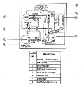 Wiring Diagram Diagram and Parts List for M5203R  LG Air Conditioner