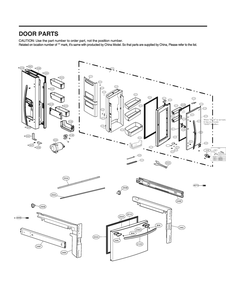 Door Parts Diagram and Parts List for GR-J288NSXM ASTCNA4 LG Refrigerator