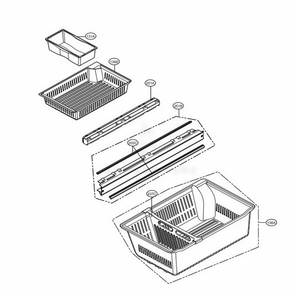 Freezer Parts Diagram and Parts List for LMXS28596M AMTCNA1 LG Refrigerator