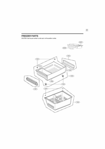 Freezer Parts Diagram and Parts List for GR-F298NSSH ASTCNA4 LG Refrigerator