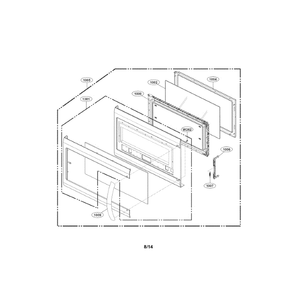 Door Diagram and Parts List for LMH2235ST 00 LG Microwave Oven Combo