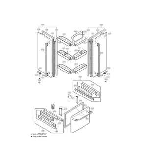 Door Diagram and Parts List for LRFC21755TT 00 LG Refrigerator
