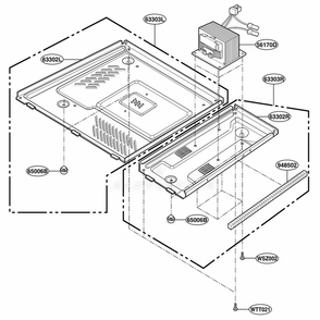 Base Plate Parts Diagram and Parts List for KCMS185JBT AB6EKAD LG Wall Oven