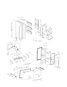 Door Parts Diagram and Parts List for LMXS30776S 02 LG Refrigerator