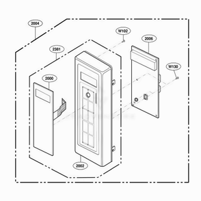 Control Panel Parts 3 Diagram and Parts List for DES11EA AGRQMTR LG Range