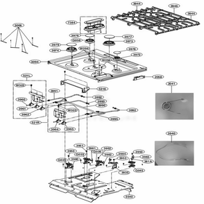 Part Location Diagram of AGR75359002 LG PIPE ASSEMBLY