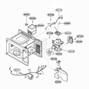 Part Location Diagram of 6877W1A246D LG HARNESS,SINGLE