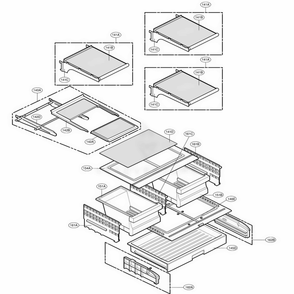 Refrigerator Parts Diagram and Parts List for 78543 AST2SER LG Refrigerator