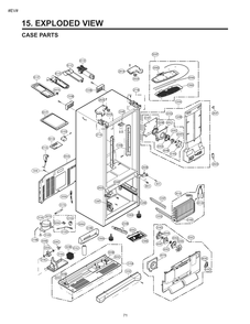 Case Parts Diagram and Parts List for GM-L268NQJP ASWCSE1 LG Refrigerator