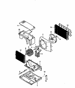 Air Handling And Cycle Parts Diagram and Parts List for 58078073890  Kenmore Air Conditioner