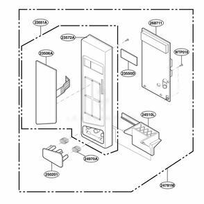Control Panel Parts Diagram and Parts List for KCMS185JBT CB6EKAD LG Wall Oven