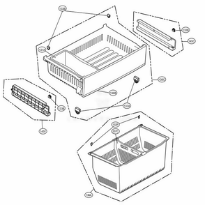 Freezer Parts Diagram and Parts List for 71032 ASWCSE0 LG Refrigerator