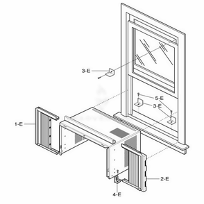 Installation Kit Assembly Diagram and Parts List for 580 AWYASRU LG Air Conditioner