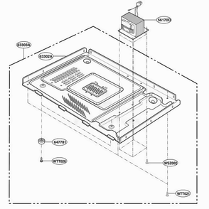 Base Plate Parts Diagram and Parts List for MA1012W CMWEGSE LG Wall Oven