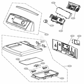 Control Panel And Plate Assembly Diagram and Parts List for DLGX5681VE ASSEEUS LG Dryer