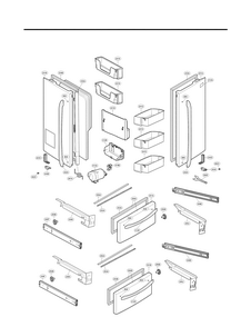 Door Parts Diagram and Parts List for 79572493610  Kenmore Refrigerator