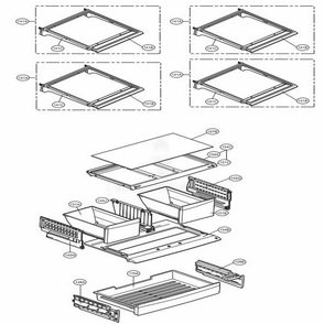 Refrigerator Parts Diagram and Parts List for 71033 ASTCSE0 LG Refrigerator