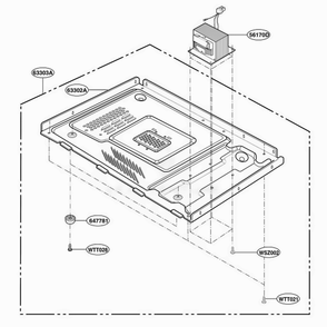 Base Plate Parts Diagram and Parts List for MA1020B CBKEGSE LG Wall Oven