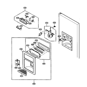Dispenser Diagram and Parts List for LFX25950SW 00 LG Refrigerator