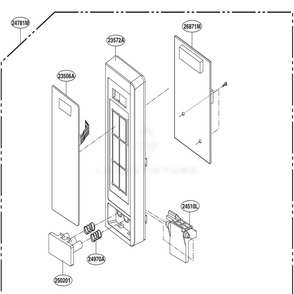 Control Panel Parts Diagram and Parts List for MS2042DB CBKQEAS LG Wall Oven