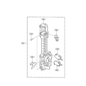 Latch Board Diagram and Parts List for LMV2015ST 00 LG Microwave Oven Combo