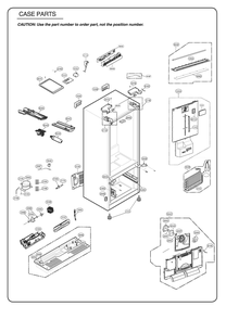 Case Parts Diagram and Parts List for GR-B288NQUM AWBCSE2 LG Refrigerator