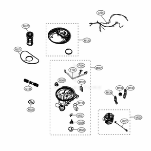 Sump Assembly Diagram and Parts List for LSDT9908BD ABDESTD LG Dishwasher