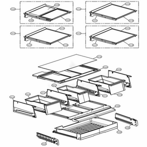 Refrigerator Parts Diagram and Parts List for LFX31995ST ASTCNA1 LG Refrigerator