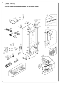 Case Parts Diagram and Parts List for GR-L288NQJM AWBCSE2 LG Refrigerator