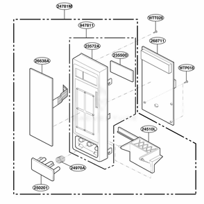 Controller Parts Diagram and Parts List for JES1339WC AM1EGEU LG Wall Oven