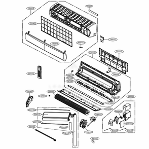 Indoor Unit Diagram and Parts List for LSN300HLV AWHBEUS LG Air Conditioner