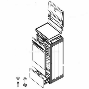 Main Diagram and Parts List for LRE3193BM FBMLLGA LG Range
