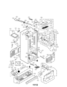 Case Parts Diagram and Parts List for LFX28979SW 02 LG Refrigerator