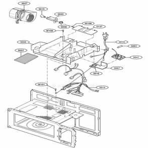Interior Parts 2 Diagram and Parts List for 80019 CB1ESEA LG Wall Oven