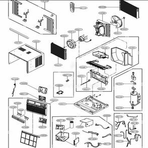 Main Diagram and Parts List for LW8017ERSM AT1AUSB LG Air Conditioner