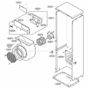 Indoor Unit 1 Diagram and Parts List for LFN426HV ANWBEUS LG Air Conditioner