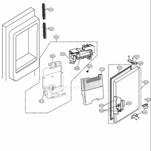 Ice Maker And Ice Bin Parts Diagram and Parts List for LFXS28566S ASTCNA2 LG Refrigerator