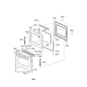 Door Diagram and Parts List for LRG3097ST 00 LG Range
