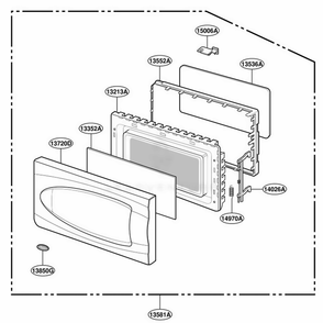 Part Location Diagram of 3720W0D126A LG PANEL,DOOR