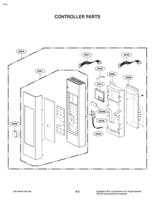 Controller Parts Diagram and Parts List for MQ1724FSDL CFSESTD LG Microwave