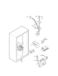 Ice And Water Parts Diagram and Parts List for LSC23924ST 00 LG Refrigerator