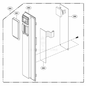 Control Panel Parts Diagram and Parts List for LMC1575SB CB1ELNA LG Range