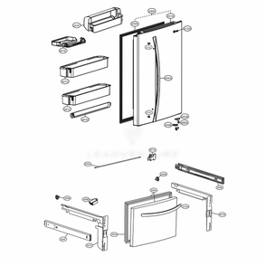 Part Location Diagram of ADD73956028 LG DOOR FOAM ASSEMBLY,FREEZ