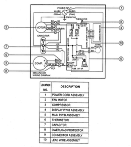 Wiring Diagram Diagram and Parts List for M5400  LG Air Conditioner